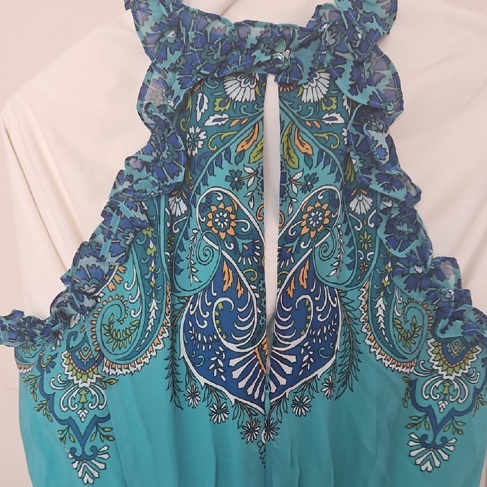 Boston Proper Turquoise Dress - Picture 4 of 6